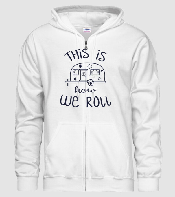 This is how we roll model alb pe tricou
