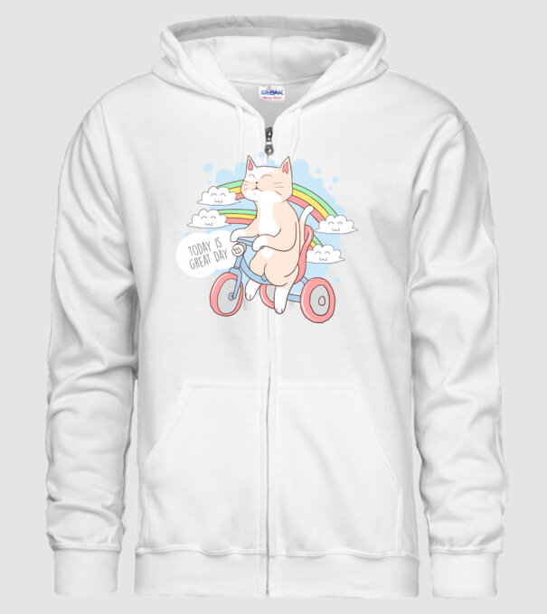 Today is a great day model alb pe tricou