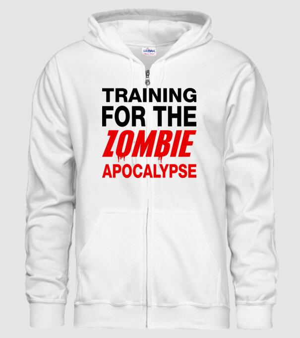 training for the zombie apocalypse model alb pe tricou
