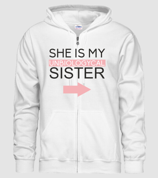 Unbiologycal Sister 01 model alb pe tricou