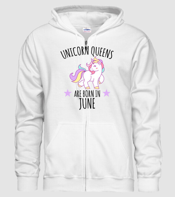 Unicorn queens are born in - June model alb pe tricou