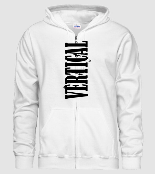 Vertical model alb pe tricou