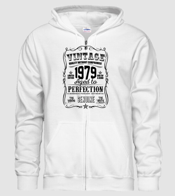 Vintage perfection 1979 model alb pe tricou