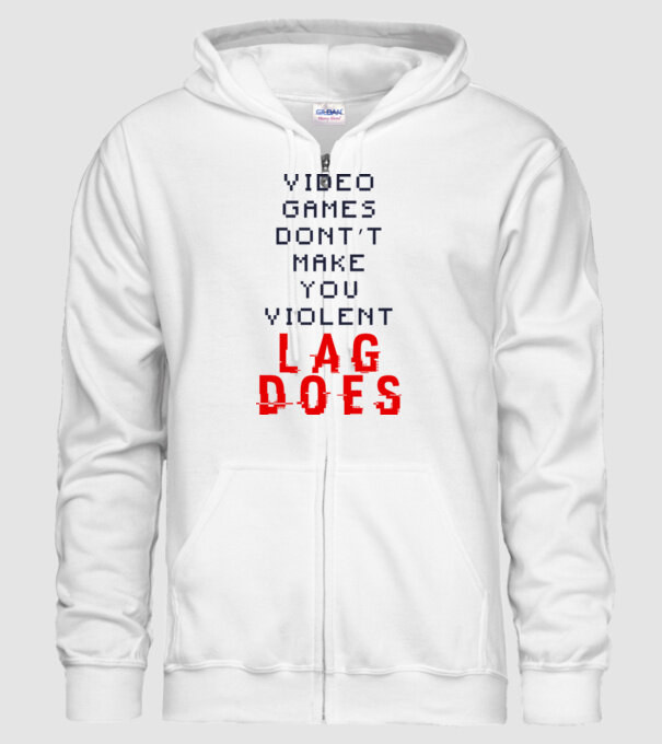 Violent lag model alb pe tricou