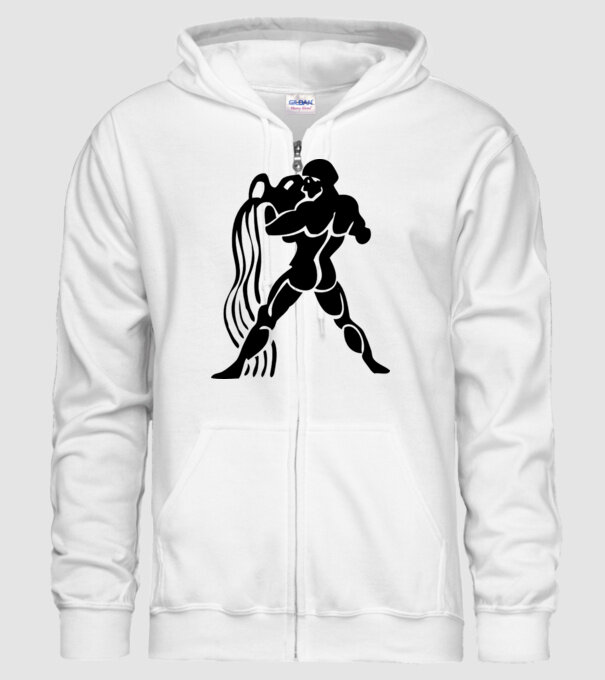 Aquarius Horoscope model alb pe tricou
