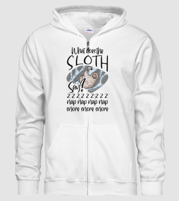 What does the sloth say model alb pe tricou