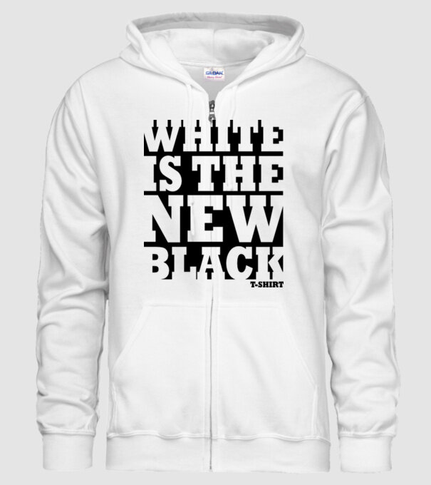 White is the new black model alb pe tricou