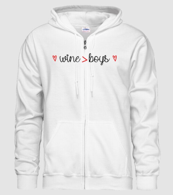 Wine and boys model alb pe tricou