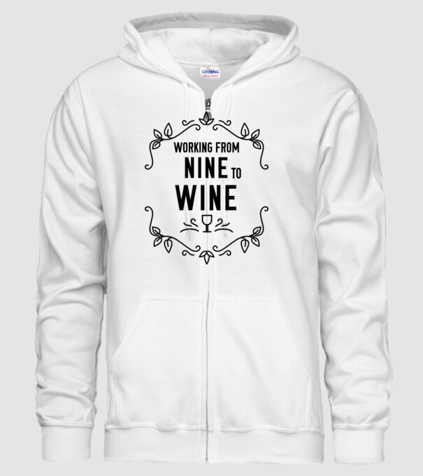 Wine tasting team Working from nine to wine model alb pe tricou