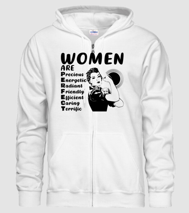 Women are perfect model alb pe tricou