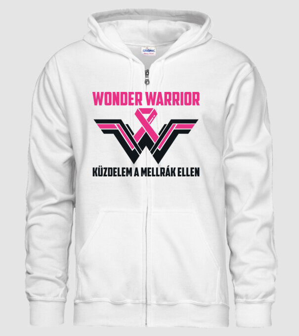 WONDER WARRIOR model alb pe tricou