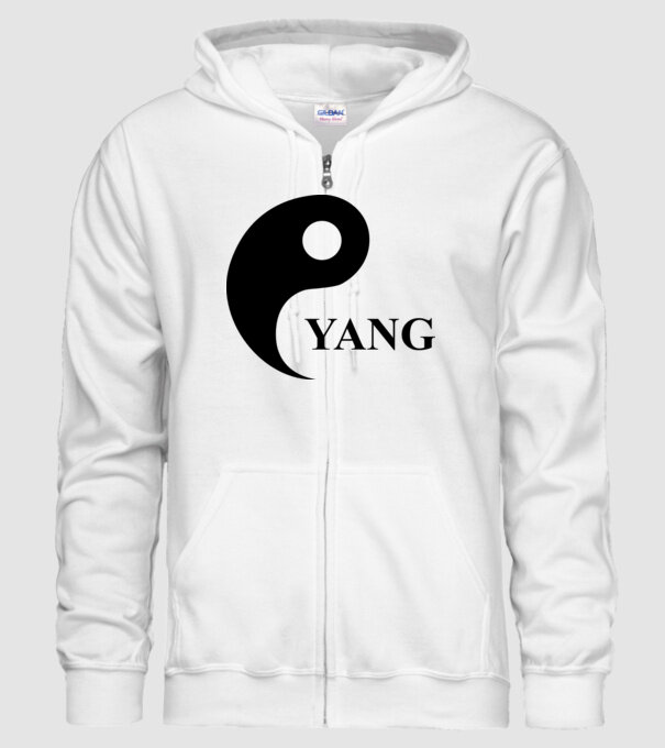Yang model alb pe tricou