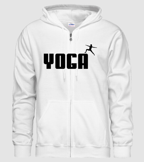 yoga model alb pe tricou