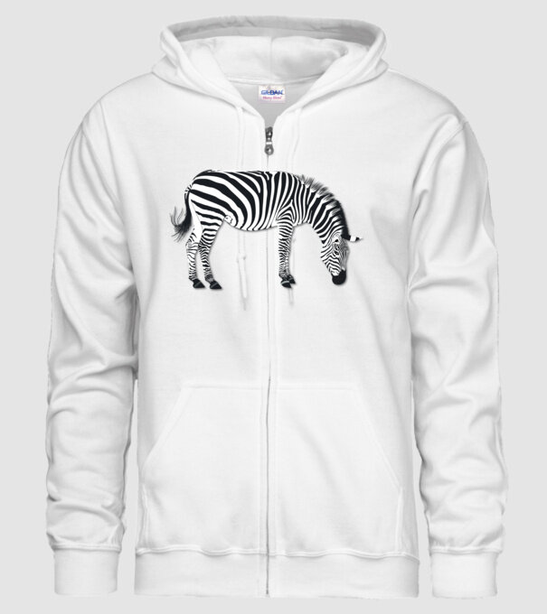Zebră model alb pe tricou