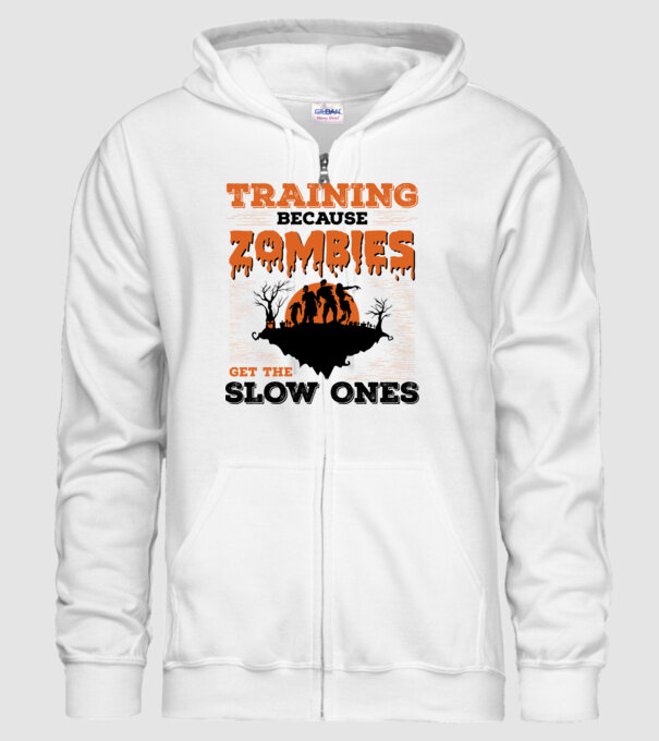 Zombies get the slow ones model alb pe tricou