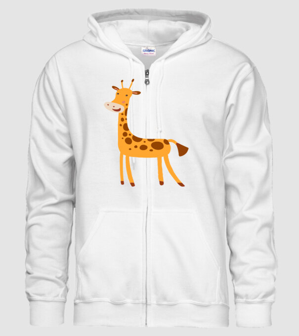 Girafă drăguță model alb pe tricou