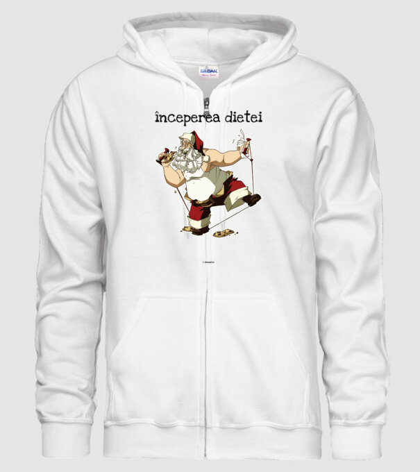 începerea dietei - 1 ianuarie model alb pe tricou