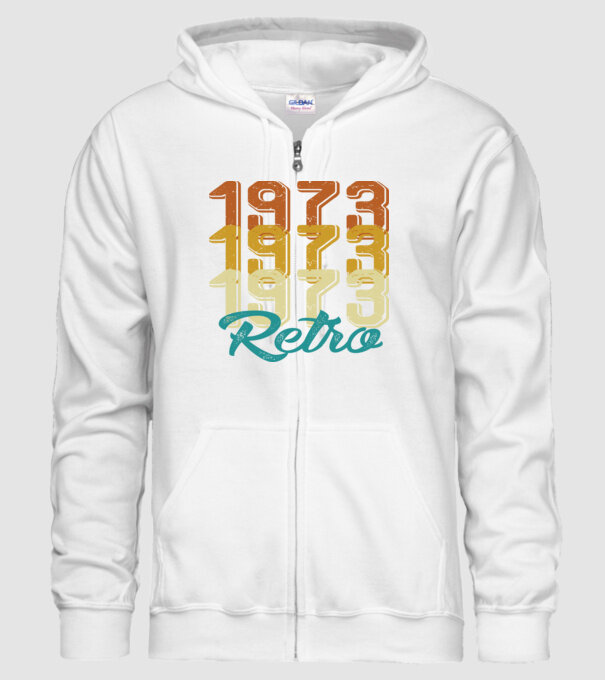 1973 retro model alb pe tricou