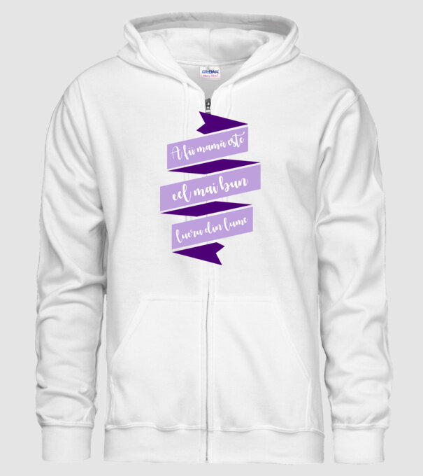 A fii mamă este cel mai bun lucru din lume model alb pe tricou
