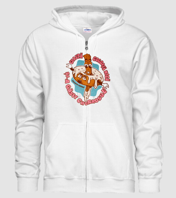 această gogoașă mică și-a găsit churrosul model alb pe tricou