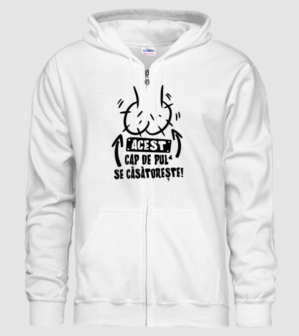 Acest - cap de pulă - se căsătorește! model alb pe tricou