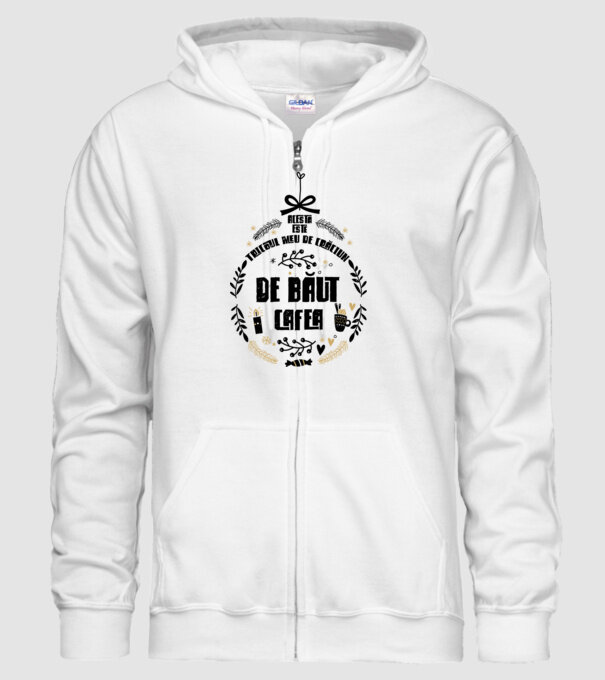 acesta este tricoul meu de Crăciun_de băut cafea model alb pe tricou