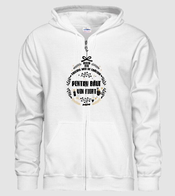 acesta este tricoul meu de Crăciun_pentru băut vin fiert model alb pe tricou