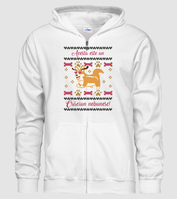 acesta este un Crăciun nebunesc model alb pe tricou