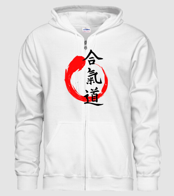 Aikido model alb pe tricou
