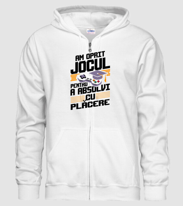 Am oprit jocul absolvent alb model alb pe tricou