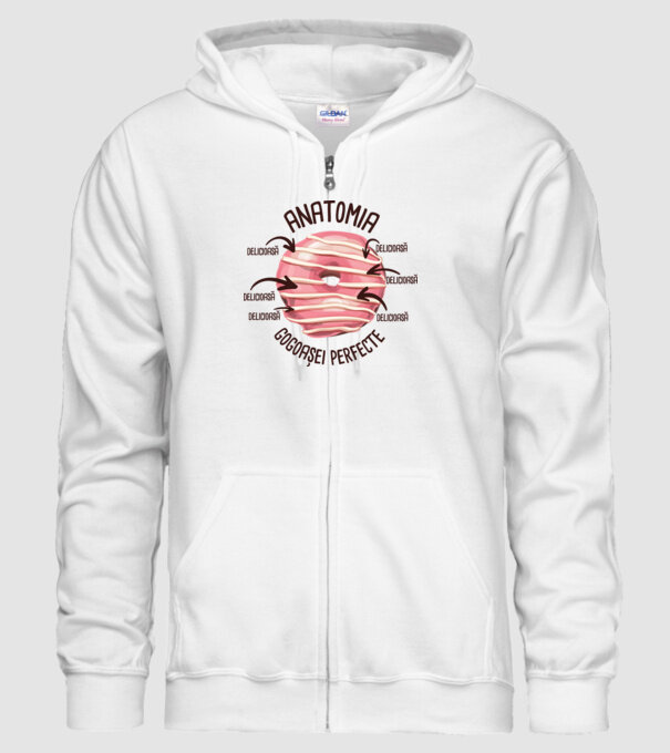 anatomia gogoașei perfecte: delicioasă model alb pe tricou