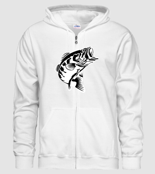 AngryFish model alb pe tricou