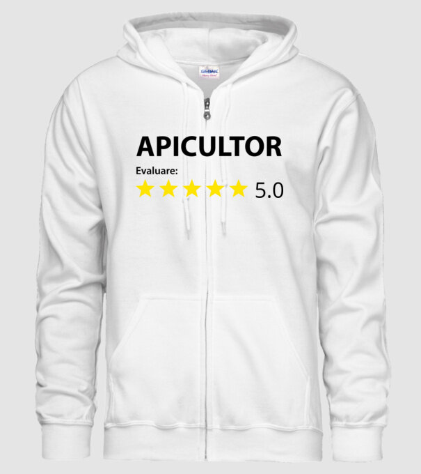 Evaluare :APICULTOR model alb pe tricou