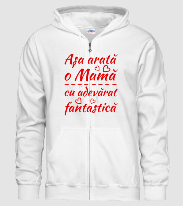 Așa arată o Mamă cu adevărat fantastică model alb pe tricou