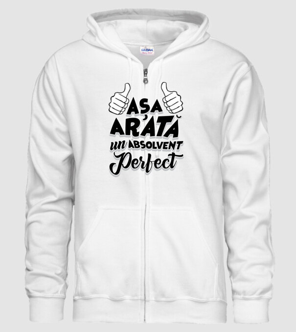Așa arată un absolvent perfect model alb pe tricou