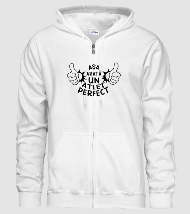 Așa arată un ATLET perfect model alb pe tricou