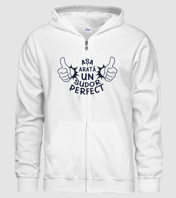 Așa arată un SUDOR perfect model alb pe tricou