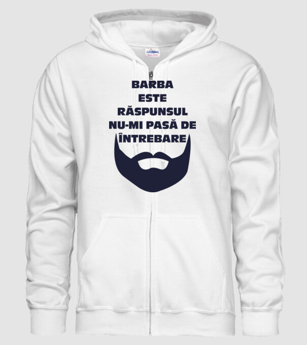 barba este răspunsul, nu-mi pasă de întrebare model alb pe tricou