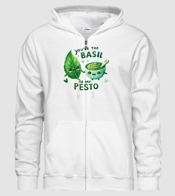 Basil to my Pesto model alb pe tricou