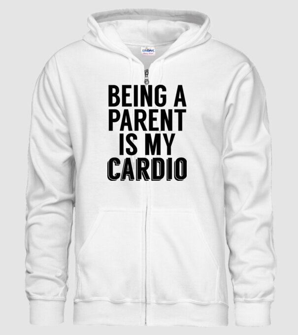 Being a parent model alb pe tricou
