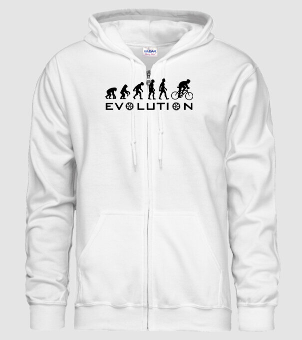 Bike evolution model alb pe tricou