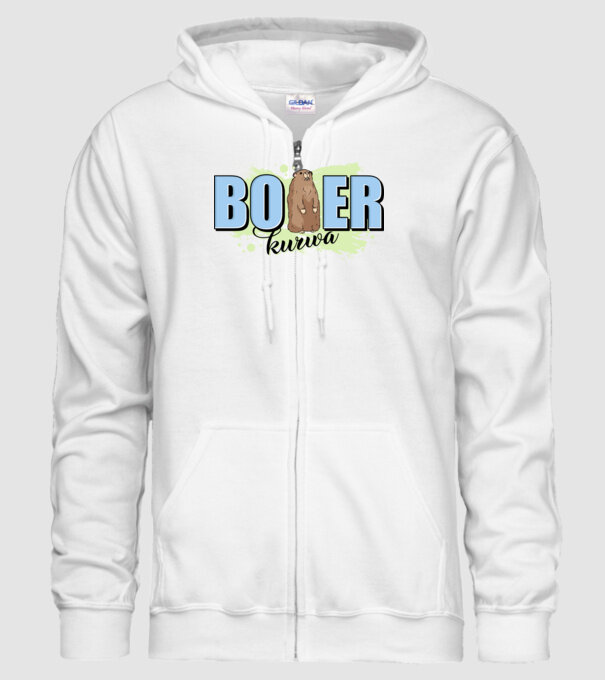 Bober Kurwa model alb pe tricou