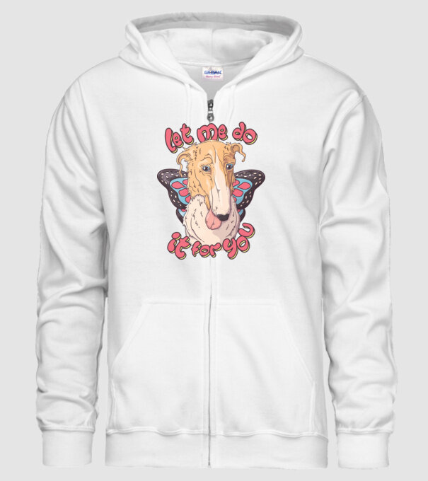 BORZOI let me do it for you fairy model alb pe tricou