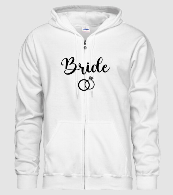 Bride model alb pe tricou