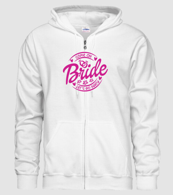 Bride Barbie lets go party model alb pe tricou