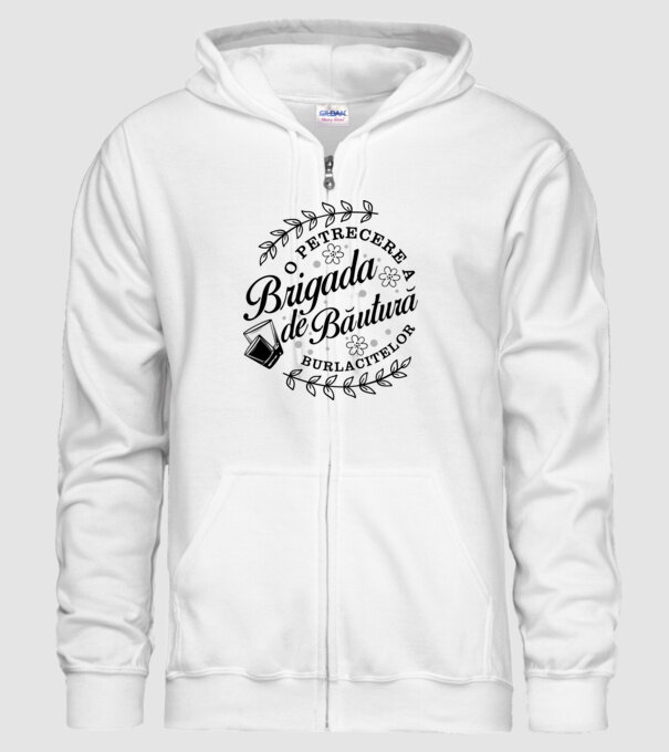 Brigada de băutură model alb pe tricou