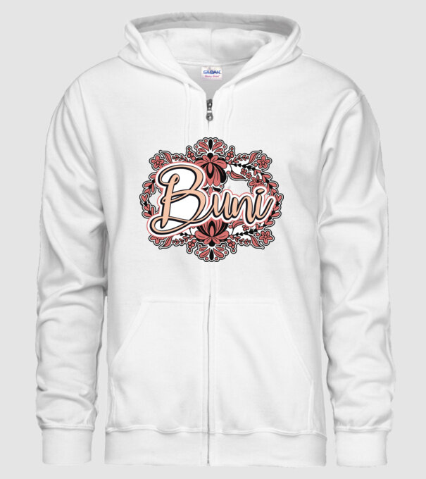 Buni model alb pe tricou