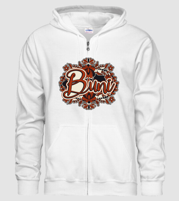 Buni model alb pe tricou