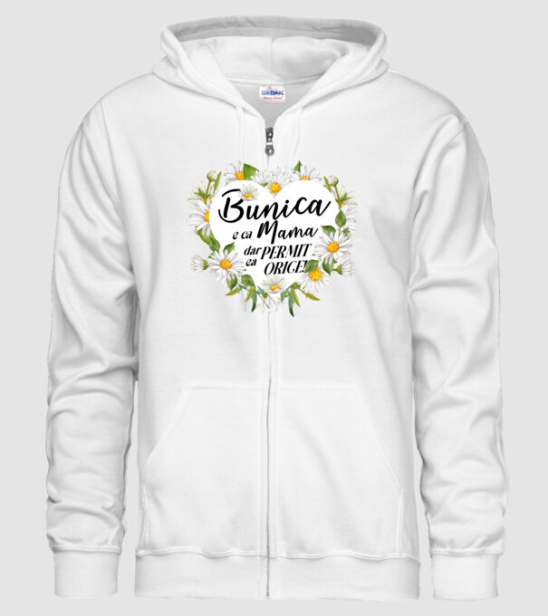Bunica e ca mama, t permite orice! model alb pe tricou