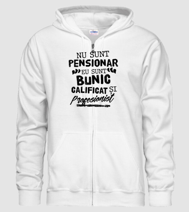 Bunicul profesionist model alb pe tricou